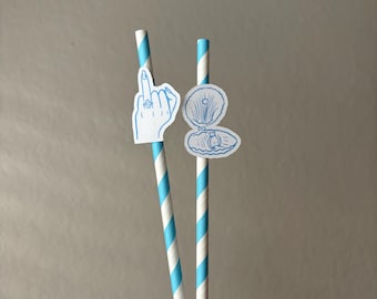 Coastal Bachelorette Party Straws | Beach Bach Decor | Last Toast on the Coast Decor