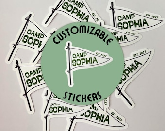 Custom Camp Bachelorette Party Stickers - Personalized Favors