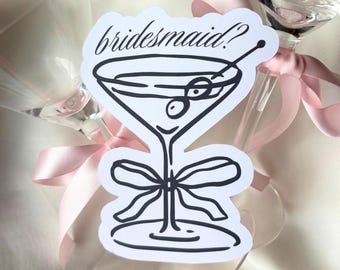 Bridesmaid Proposal Cards, Will You Be My Bridesmaid Card, Bride in a Tini Bit