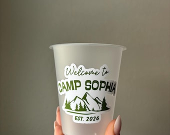 Personalized Camp Bachelorette Frosted Cups | Bride Squad