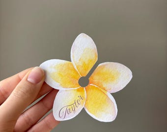 Floral Wine Glass Name Tags | Wedding Stem Place Cards | Reception Table Decor