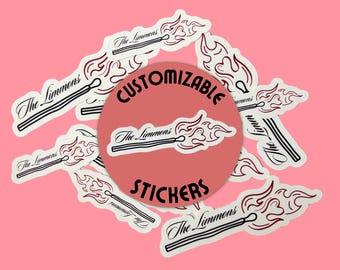 Custom Wedding Match Stickers | Party Favors, Bachelorette