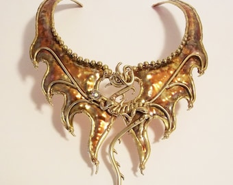 Dragon Necklace in Bronze and Copper