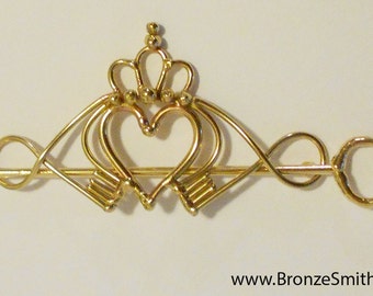 Bronze Claddagh Barrette