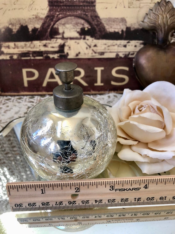 Vintage Shabby Mercury Glass Style Crackle Perfum… - image 3