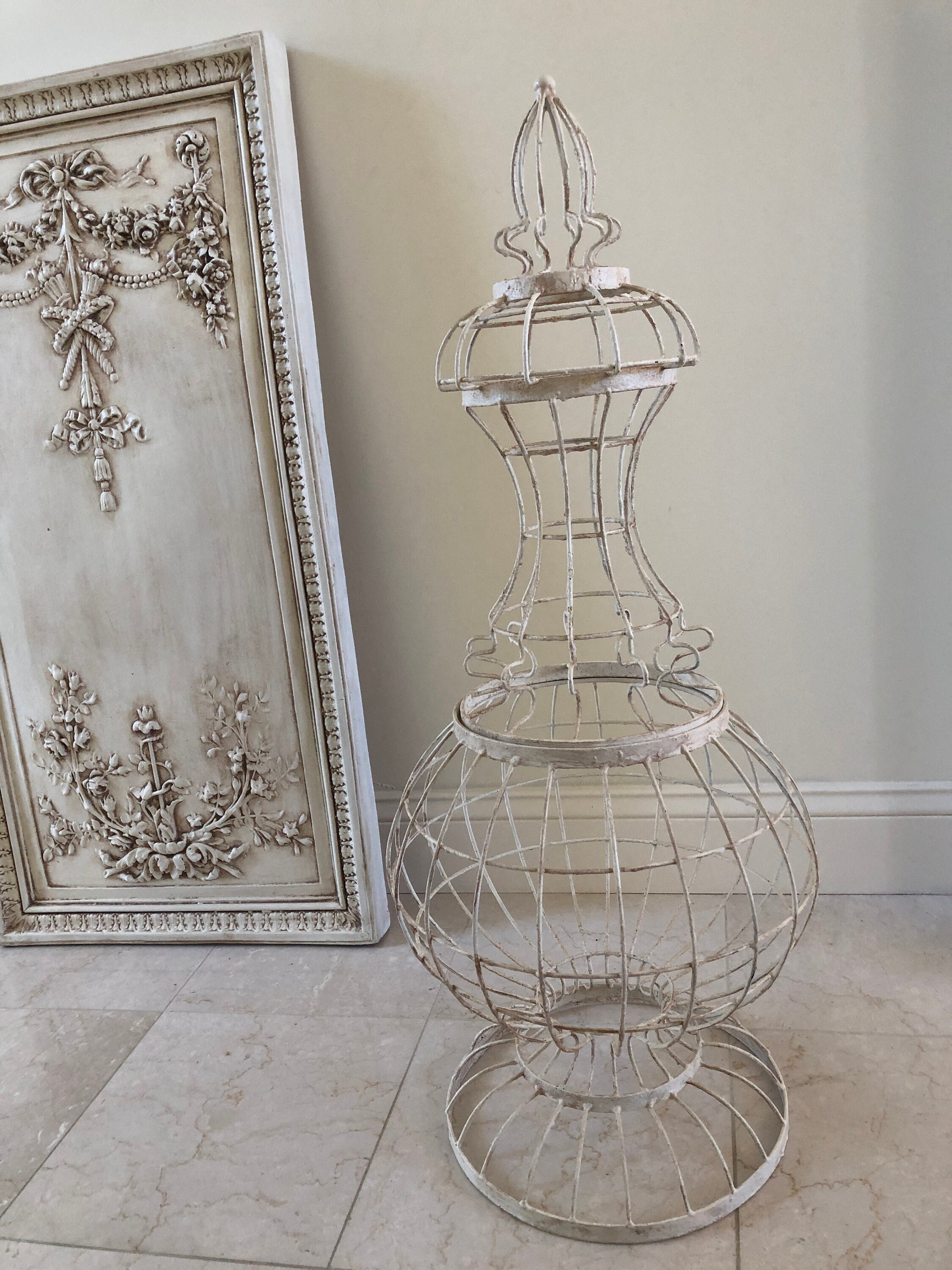 Metal Topiary Structures Shabby Vintage Large Metal Topiary Frame - Etsy