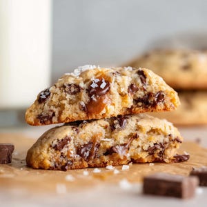 Caramel Coconut Chocolate Chip Cookie Recipe | Big Gooey Bakery Style Cookies | Homemade Dessert | Gourmet Recipes | Stuffed Cookies