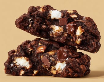 BESTES REZEPT Für Rocky Road Cookies mit Marshmallow & Cashews als Download.