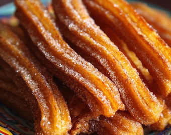 Einfaches Churros-Rezept mit Zimtzucker und Schokoladensauce