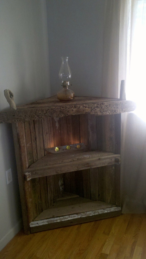 Items similar to Driftwood corner shelf on Etsy