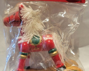 Miniature Red Rocking Horse Christmas Decoration Winn's Stores, New