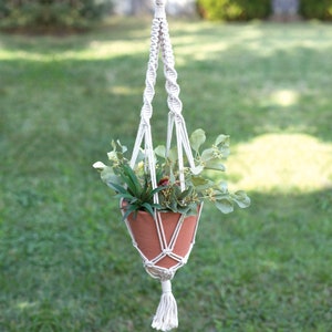 Kailani Macrame Plant Hanger with Flower Pot, Planter