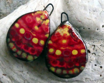 Ceramic Painted Slice Earring Charms #32