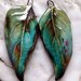 Ceramic Super Slim Leaf Earring Charms #25