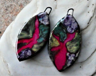 Ceramic Painted Drops Earring Charms #6