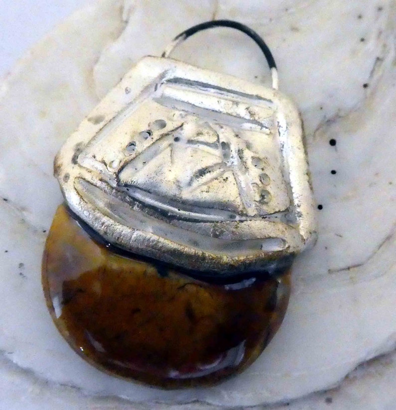Cognac Ceramic Tuareg Inspired Pendant
