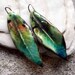 Ceramic Super Slim Leaf Earring Charms #15