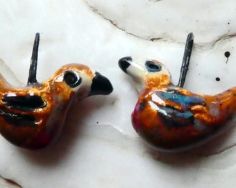 Ceramic Little Robin Earring Charms