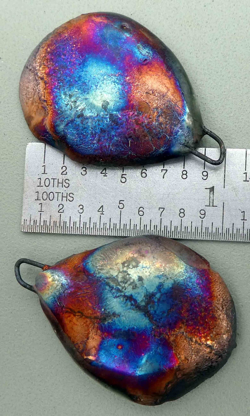 Ceramic Decal Glossy Gemstone Slice Earring Charms #54