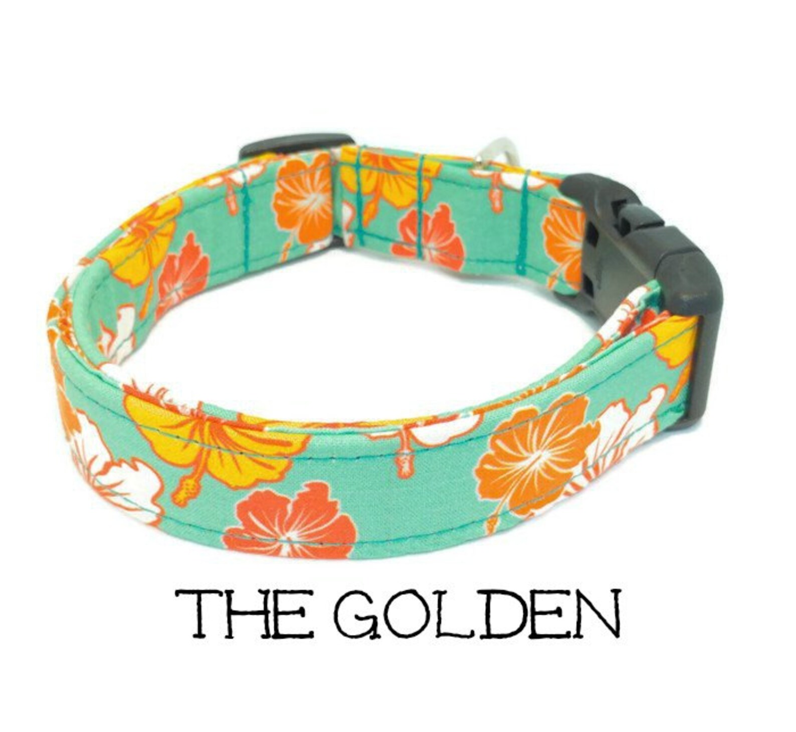 Dog Collar Hawaiian Dog Collar The Golden Tropical Dog Etsy