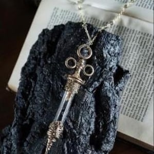 Collana Con Pendente A Forma Di Sfera Di Fiori E Ciondolo A Forma Di Luna Fatata Nei Toni Del Viola/lilla - Italia - Foto 7