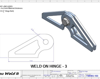 Archivos DXF de soldadura en bisagra