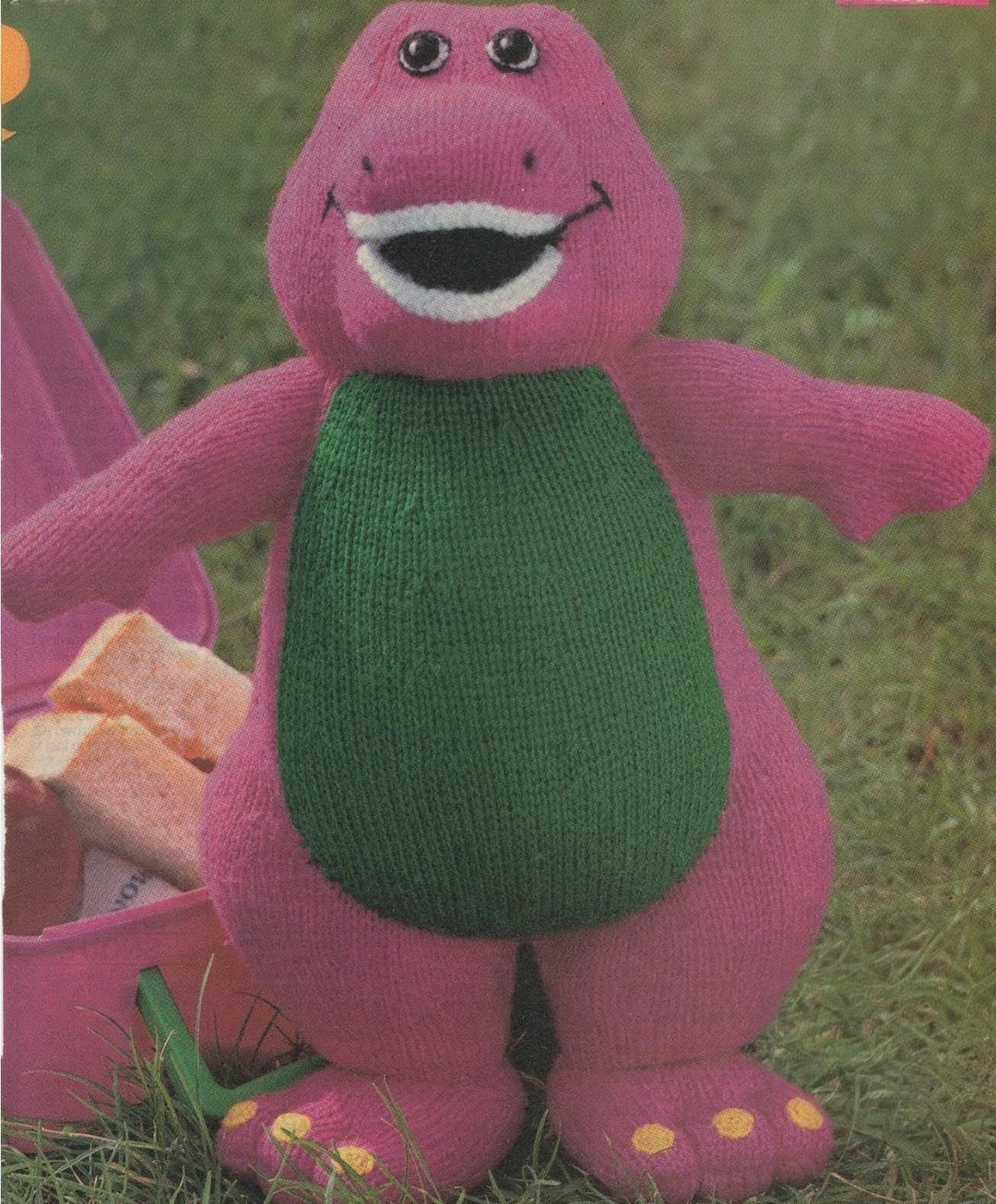 Barney the Dinosaur Toy Knitting Pattern: PDF Download - Etsy