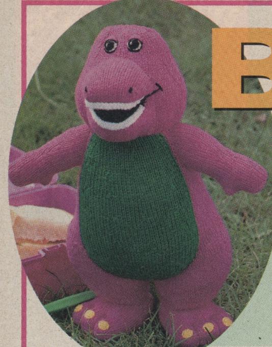 Barney the Dinosaur Toy Knitting Pattern: PDF Download - Etsy