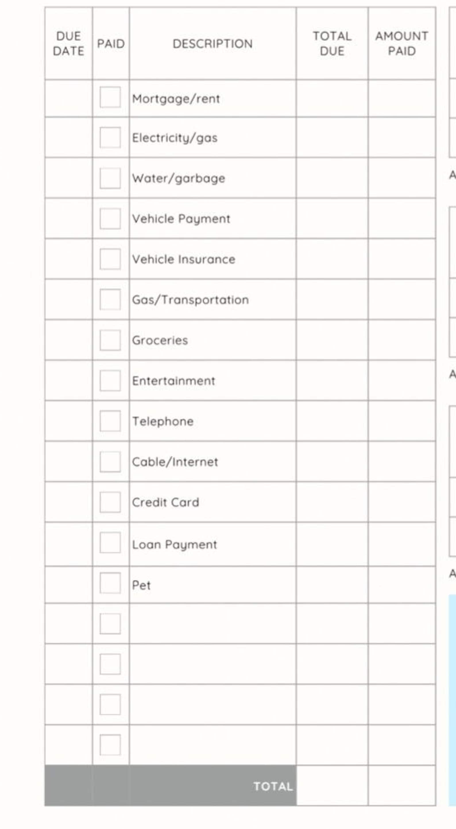 Easy to Use Customizable Budget Template Etsy
