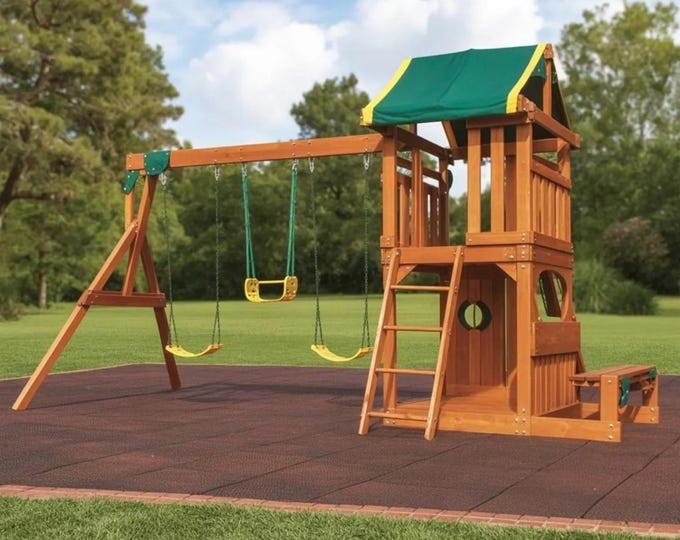 Skyline Retreat Wooden Swing Set