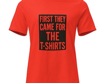 Censorship Warning Tee: First They Came - Free Speech Political Shirt