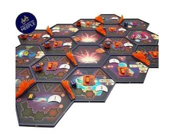 Voidfall Magnetic Hex Tiles with Optional Storage and Voidstorm Tokens