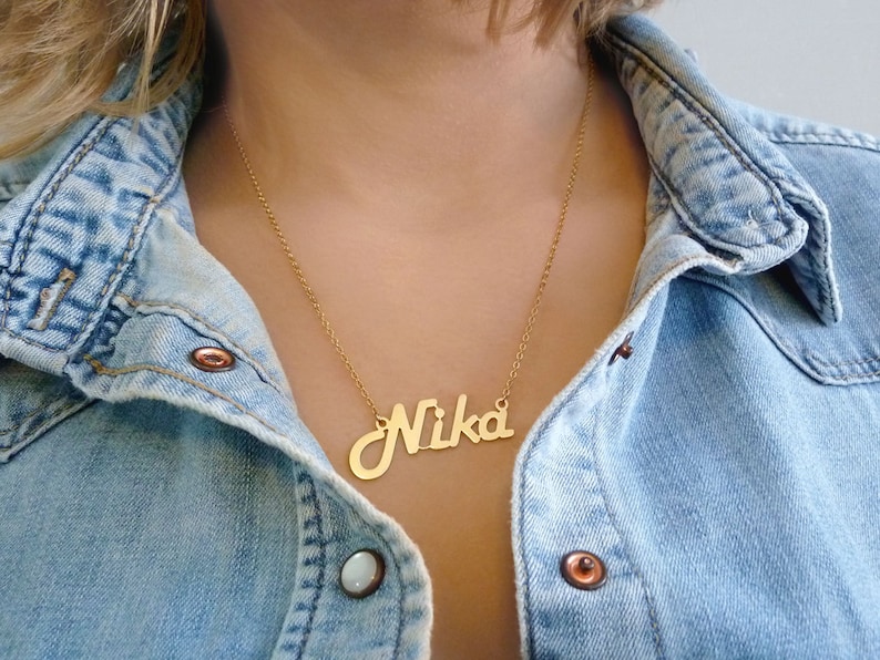 Personalized Necklace Delicate Name Necklace Gold Name Necklace Personalized Name Necklace Name Necklace