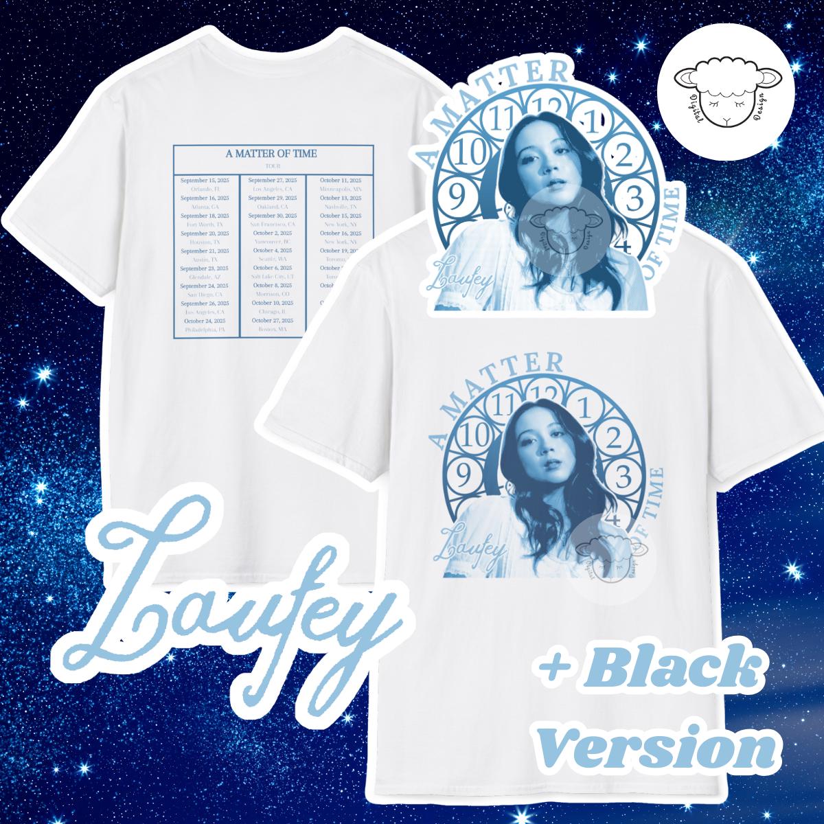 Laufey A Matter of Time Album Blue Shirt Concert Unisex Tee Music