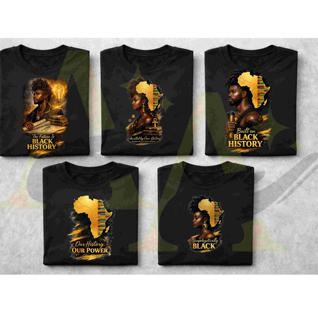 Afrocentric Black History Month PNG Bundle | T-shirt Designs (digital ...