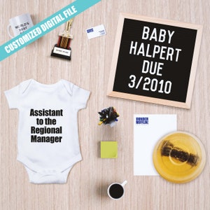 The Office Themed Digital Pregnancy Announcement Social Media Instagram Text Email image 1