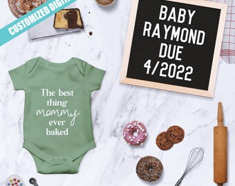 Baking Themed Digital Pregnancy Announcement | Social Media | Instagram | Text | Email