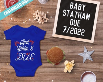 独立記念日のデジタル妊娠発表 | ソーシャルメディア | Instagram | テキスト | メール