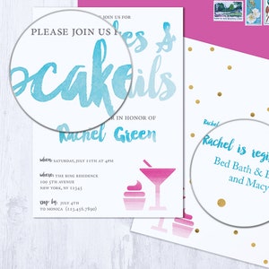 Cupcakes & Cocktails Bridal Shower Invitation image 3