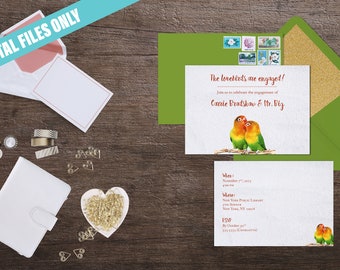 Love Birds - Engagement Party Invitation