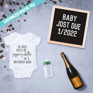 New Years Eve Digital Pregnancy Announcement | Social Media | Instagram | Text | Email