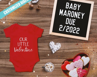 Valentine's Day Digital Pregnancy Announcement | Social Media | Instagram | Text | Email