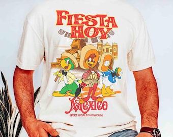 Comfort Color Disney Three Caballeros T-Shirt, Fiesta Hoy Mexico Epcot World Showcase Tee, Happy Father's Day, Dad and Son tee, WDW Trip