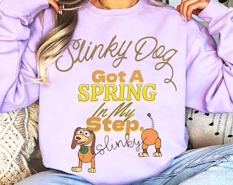 Shirt van Pixar Slinky Dog Got A Spring In My Step, Disney Toy Story Movie bijpassende T-shirt, WDW Disneyland vakantiecadeaus familie-uitstapje