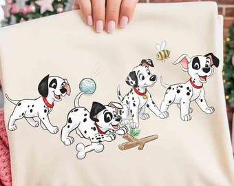 Comfort Color Disney 101 Dalmatians characters Shirt, Patch Dog Dalmatians Tee, Disney Cute Dogs shirt, WDW Disneyland Family Trip Gifts