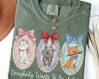Coquette Bow Marie Toulouse und Berlioz T-Shirt, Disney The Aristocats Characters Passendes T-Shirt, Magic Kingdom Shirt, BTW Familienurlaub