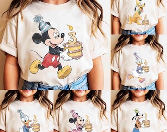 Personalized Watercolor Mickey Birthday T-Shirt, Disney Mickey Birthday Kid Toddler Shirt, It's My Birthday tee, WDW Family Birthday Trip