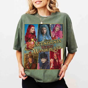 Disney Channel Descendants Wicked Wonderland T-shirt, röd Chloe Max Hatter T-shirt, Disney Descendants 5-filmen T-shirt, Disneyland familjeutflykt T-shirt