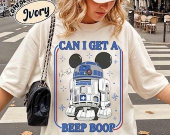 Disney Star Wars R2-D2 kann ich ein Beep Boop Comfort Colors Shirt bekommen, Retro Star Wars Droid Tee, Möge der 4. mit dir sein, Galaxy Edge's Trip