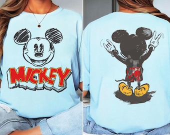 Comfortkleuren Vintage Mickey Mouse-shirt, shirt Mickey Pose, vintage Disney Mickey T-shirt, shirt Disney-reis, Disney-cadeau, Disney-shirt